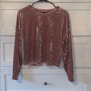 Velvet crew neck
